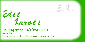 edit karoli business card